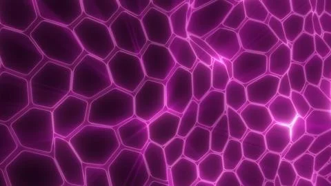 Abstract pink glowing honeycomb pattern Stockillustratie