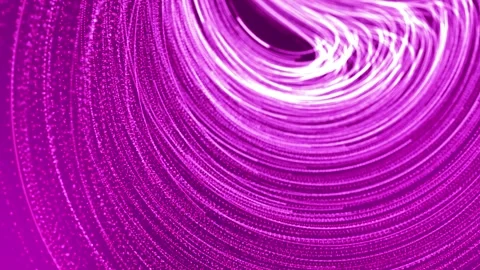 Abstract Pink glowing Line Particles moving in Wave pattern Background Stock Footage 296088359