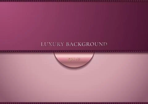 Abstract pink gradient background with dashed line sew luxury style. Illustrazione stock