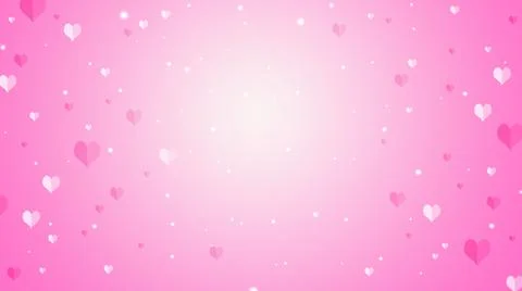 Abstract pink gradient background with  hearts and spots Stock Illustration
