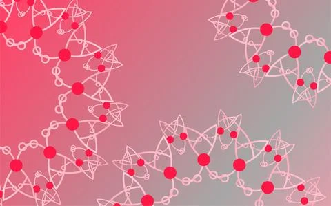 Abstract Pink Gradient Background With White Lace Patterns And Bright Red C.. Stock Illustration