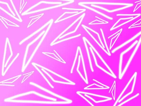 Abstract Pink Gradient Background with White Geometric Line Pattern イラスト素材
