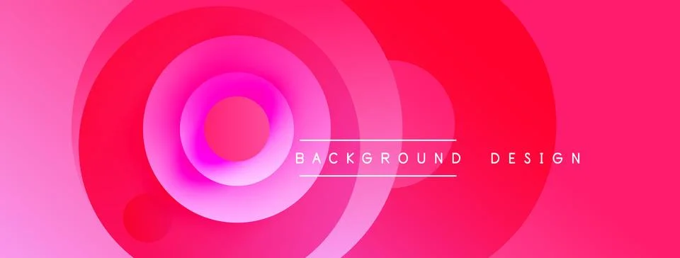 Abstract pink gradient circles create dynamic background. Modern design ele.. Stockillustratie
