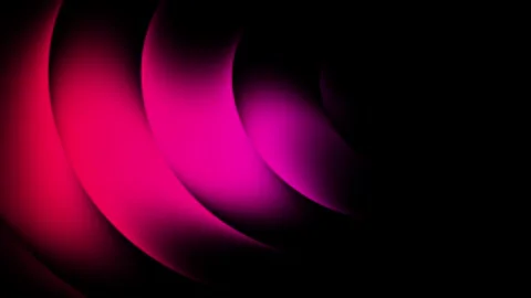 Abstract Pink Gradient Curved Wave Loop Animation on Dark Background Stock Footage 330165963