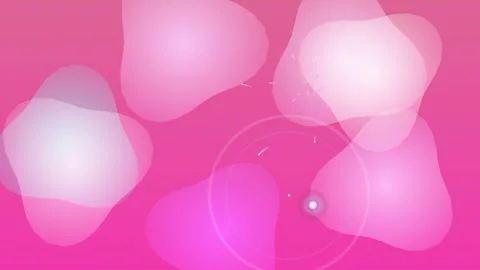Abstract Pink Gradient with Geometric Shapes and Central Orb Stock Footage 332043869