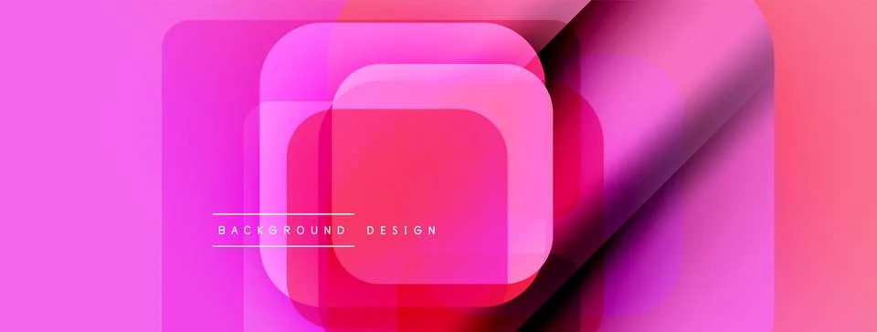 Abstract pink gradient layers create dynamic composition. Modern design elements イラスト素材