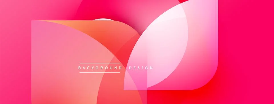 Abstract pink gradient layers create dynamic composition. Modern design elements イラスト素材