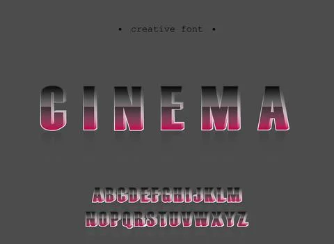Abstract pink gray 3d typography symbol, bold vector typescript, russian alph Stock Illustration