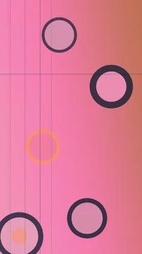 Abstract pink grid background with layered, colorful ring circles creates a.. Stock Illustration