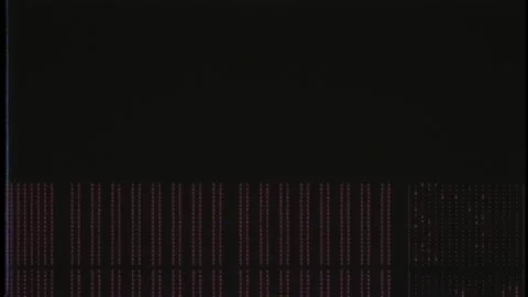 Abstract Pink Hacker Code Running Across Glitching Computer Screen Terminal Stock Footage 218460830