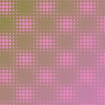 Abstract Pink Halftone Dot Pattern on Soft Gradient Green and Purple Backgr.. Stock Illustration