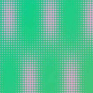 Abstract pink halftone dot pattern on green background, vibrant pop art gra.. イラスト素材