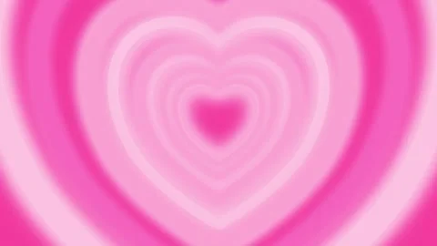 Abstract pink heart tunnel loop with romantic motion background Stock Footage 332708582