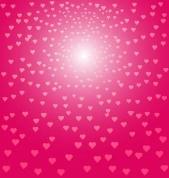 Abstract pink hearts background Stock Illustration