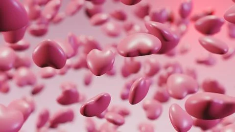 Abstract pink hearts on a light background. Concept: Valentine's Day Stock Illustration