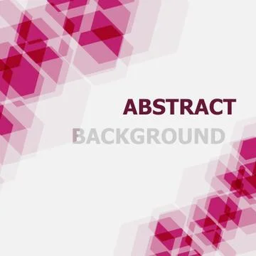 Abstract pink hexagon overlapping background Stock Illustration