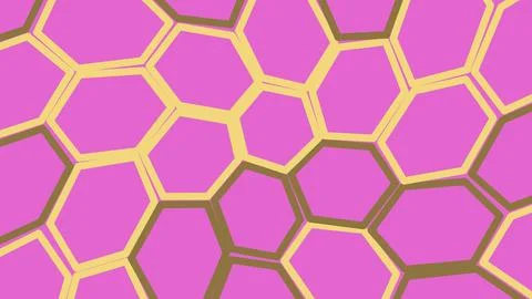 Abstract pink hexagon pattern background Illustrazione stock