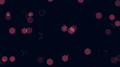 Abstract pink hexagons Stock Footage 331772091