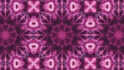 Abstract Pink Kaleidoscope Patterns. 4K Motion Graphics Background Stock Footage 142421259