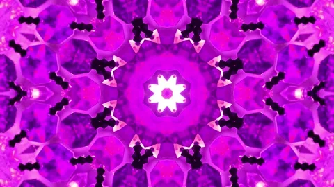 Abstract Pink Kaleidoscope Patterns. 4K Motion Graphics Background. Stock Footage 142423392