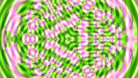 Abstract pink kaleidoscope, psychedelic pattern, artistic background Stock Footage 331371332