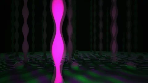 Abstract Pink Lava Lamp Forms in Dark Futuristic Environment. Stock Footage 334504301