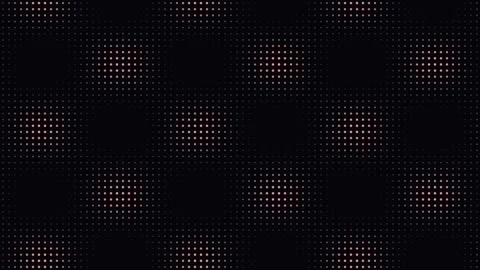Abstract pink LED dot grid pattern blinking on a black background Stock Footage 335883559