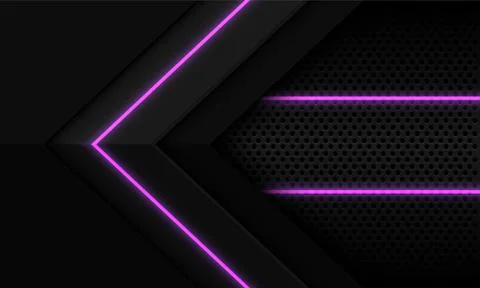 Abstract pink light grey black metallic arrow direction geometric shape Stock Illustration