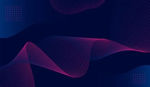 Abstract pink light lines on dark blue background. Stock Illustration