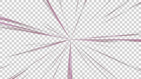 Abstract pink light rays with speed motion blur on transparent background. Stock Illustration