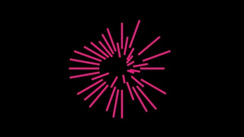 Abstract pink lines explosion motion on black background with subtle camera.. Stock Footage 341663302