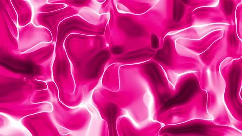 Abstract pink liquid background with wavy glowing ripples resembling a neon.. 스톡 일러스트