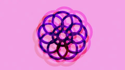 Abstract pink mandala Illustrazione stock