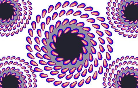 Abstract Pink Mandala Pattern With Decorative Semi-Circles and Petal Motifs.. Stock Illustration