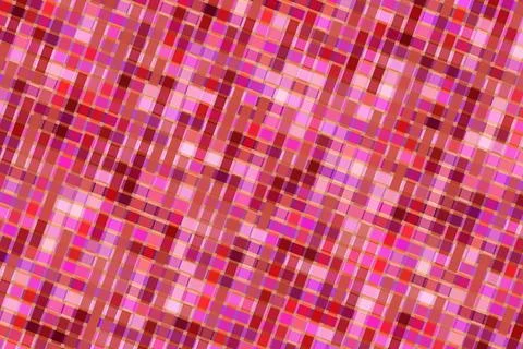 Abstract pink mosaic pattern with small square tiles Stock Illustration