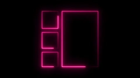 Abstract pink neon frames background animation for presentations and graphi.. Stock Footage 308713104