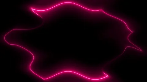 Abstract Pink Neon Light Frame Stock Footage 284400751