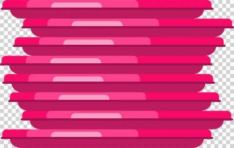 Abstract pink offset rounded rectangles are unfolding in flat design, on イラスト素材