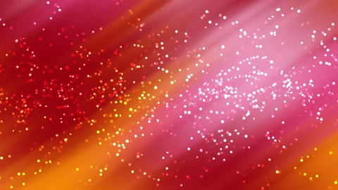 Abstract pink orange diagonal glitter background with bokeh particles Stock Footage 328175425