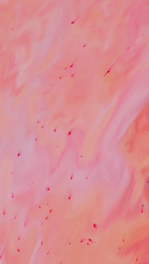 Abstract Pink Orange Marble Paint Texture Flowing Motion Background Stock Footage 314598771