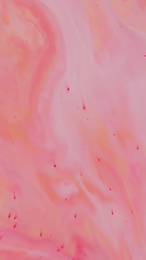 Abstract Pink Orange Marble Paint Texture Flowing Motion Background Stock Footage 314598772
