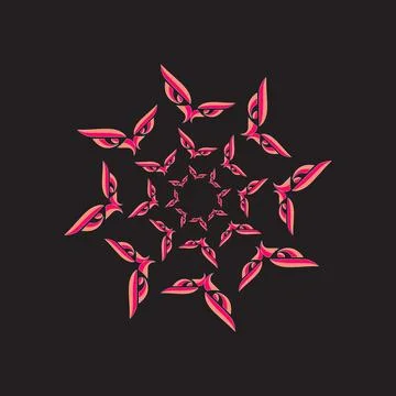 Abstract Pink Orange Spiral Vortex Stock Illustration