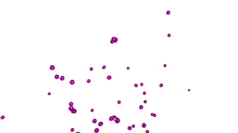 Abstract pink paint flow on white background.. syrup Stock Footage