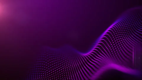 Abstract pink particle wave landscape with flowing dotted lines, creating a.. Video stock 325516669