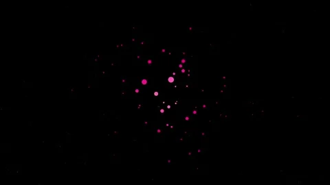 Abstract pink particles explode with bright light on a dark background Stock Footage 276832455