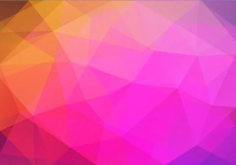 Abstract pink polygonal geometric background made of triangles Stock Illustration
