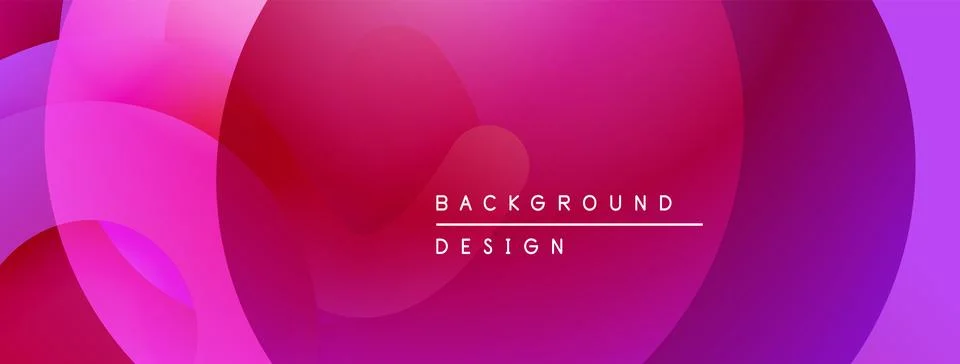 Abstract pink purple gradient background. Overlapping circles create dynamic イラスト素材