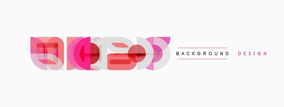 Abstract pink, purple layers create dynamic visual effect. Modern design el.. Stock Illustration