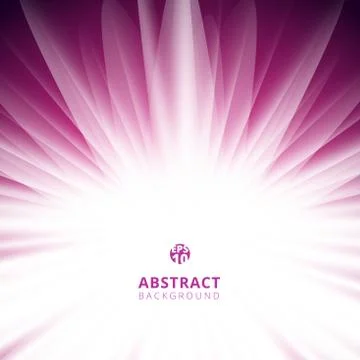 Abstract pink radial lines background with copy space. Stock Illustration