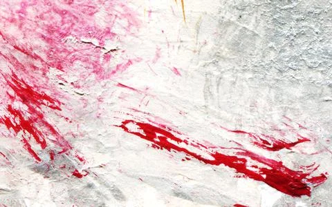 Abstract pink, red and silver acrylic hand paint background. Part of oil Stock Illustration